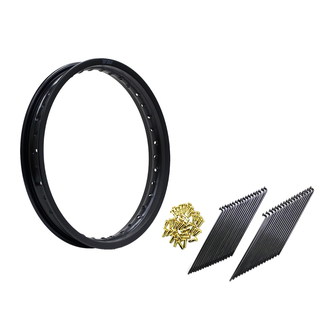 Amazon | TWR製 アルミリム 1.85-17 36穴 マットブラック&リムスポーク