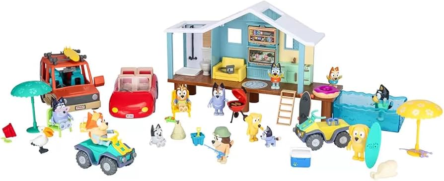 Amazon.co.jp: Bluey Friends & Family ビーチセット - House Playset