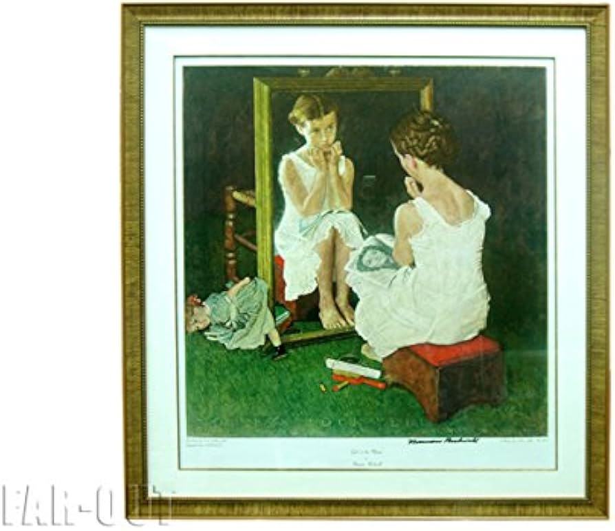 Amazon.co.jp: Norman Rockwell ノーマン・ロックウェル 鏡に向かう