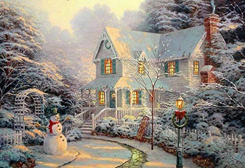 Amazon.co.jp: 西洋絵画 トーマス キンケード クリスマスの風景