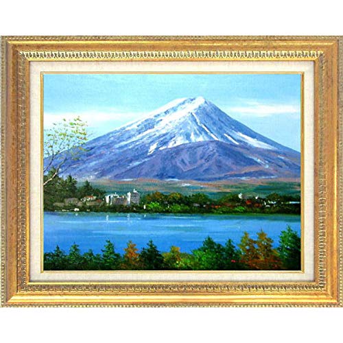作者不明 湖の絵 風景画 油絵 湖 山と湖の風景｜絵画作者⁄作品名不明