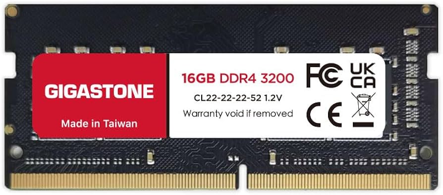 DDR4 RAM Laptop Only】 GIGASTONE 16GB DDR4 3200MHz (2933MHz or
