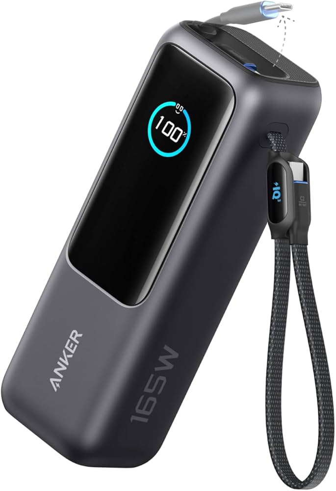 Amazon | Anker Power Bank (25000mAh, Built-In & 巻取り式USB-C