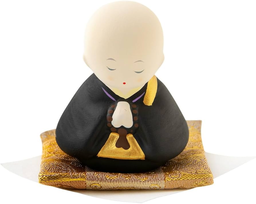 Amazon.co.jp: ○【終了】置物 お坊さん 僧侶 コンパクト 陶器 [感謝の