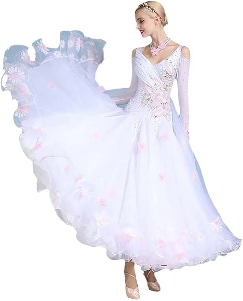 Amazon.co.jp: モダンドレス ワンピース 社交ダンス ステージ衣装