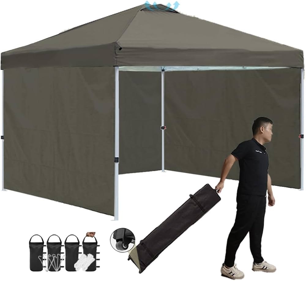 Amazon.co.jp: ToopTapu タープテント ワンタッチ サイドシート3枚付き