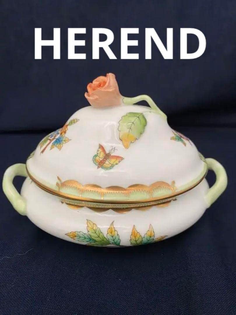 ヘレンド ヴィクトリア シュガーポット ボンボニエール バラ - WWW