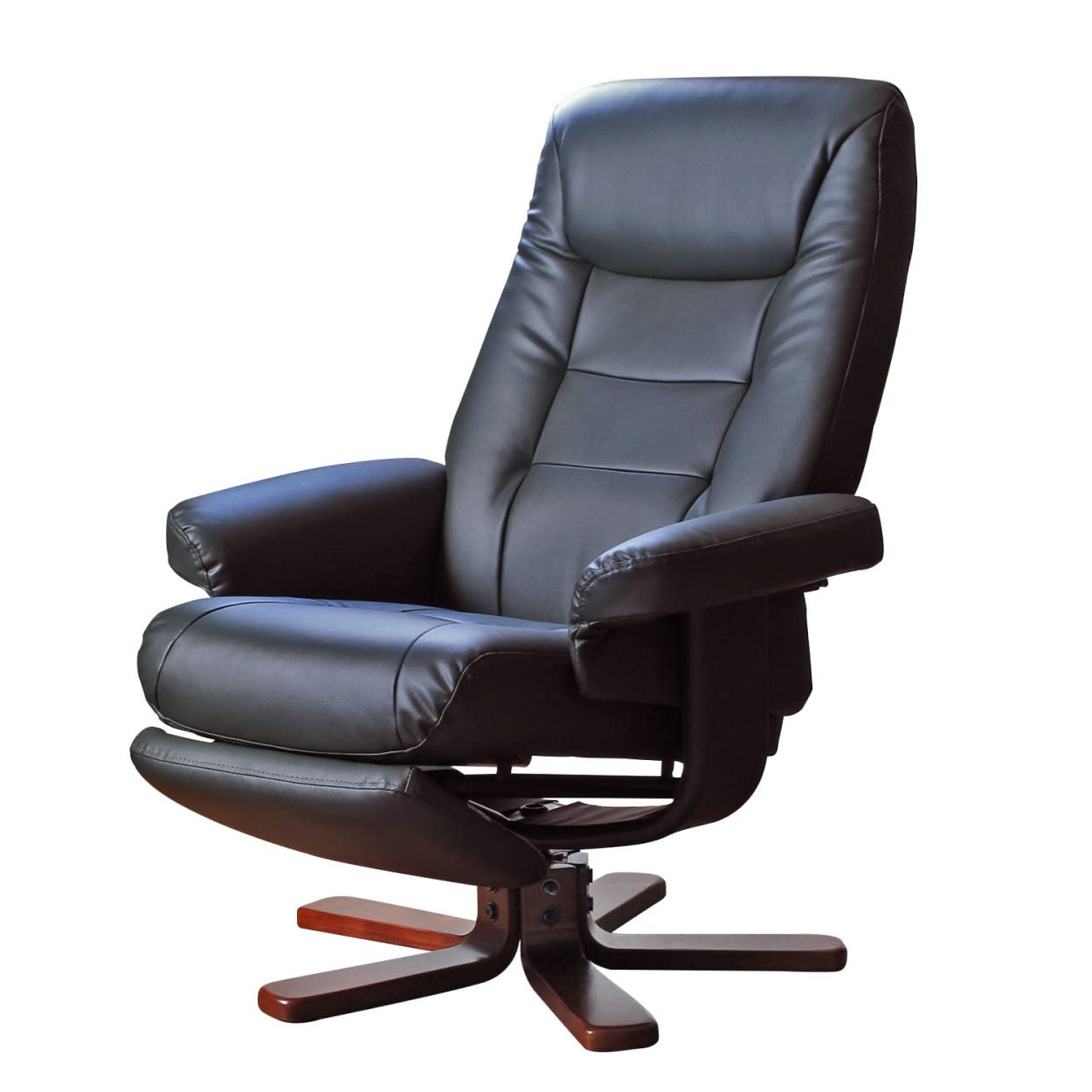 極美品】パーソナルチェア 一人掛け ソファ オットマン付き マナベ