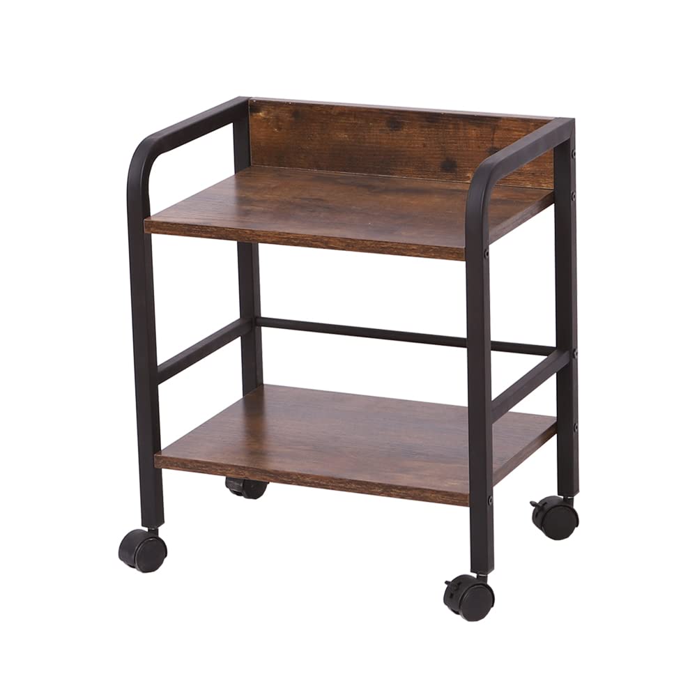 Amazon｜ラック オープンシェルフ 2段 棚 収納ラック キャスター付き