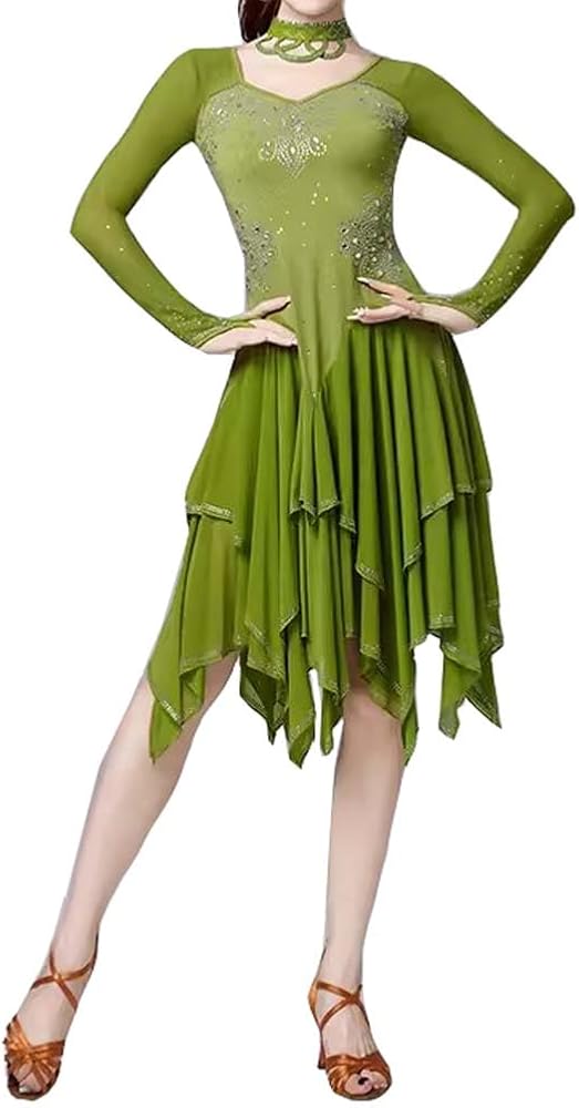 Amazon.co.jp: [Lomohanaga] ラテン衣装 チャチャチャ 社交ダンス