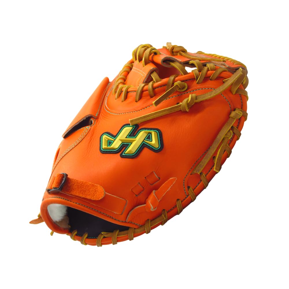 新品未使用 ハタケヤマ 硬式キャッチャーミット M8型 Vオレンジ 新品未