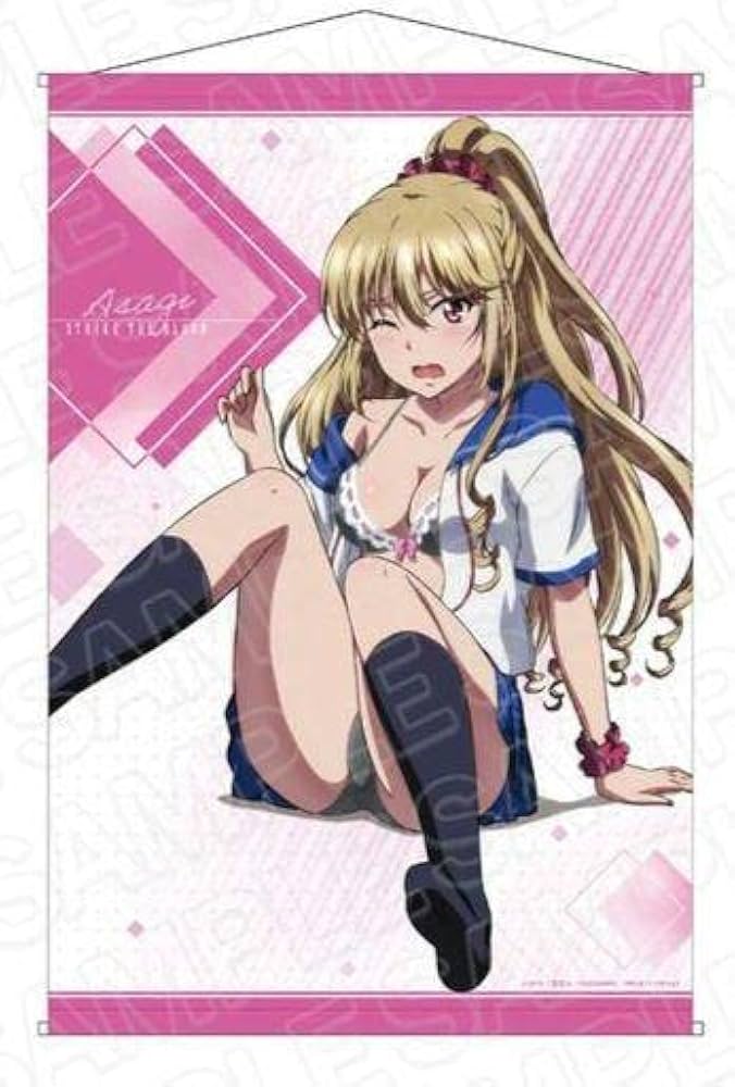 Amazon.co.jp: ストライクザブラッド タペストリー 藍羽浅葱 尻もち