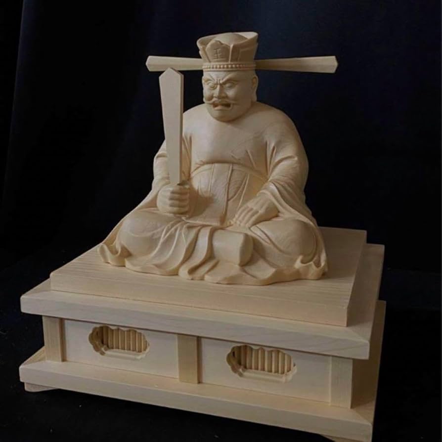 Amazon.co.jp: 井波彫刻 総檜材 仏教工芸品 木彫仏像 仏師手仕上げ品