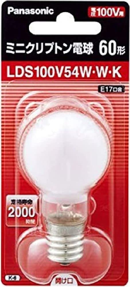 Amazon | パナソニック ミニクリプトン電球 100V 60W形 ホワイト 口金