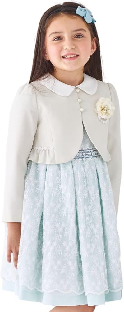 Amazon | [ショパン] フラワーレースアンサンブル 120cm ミント （7501