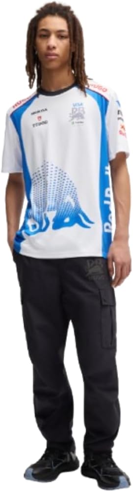 HUGO, F1 2025 VCARB Racing Bull Team Driver T-Shirt, Bright White