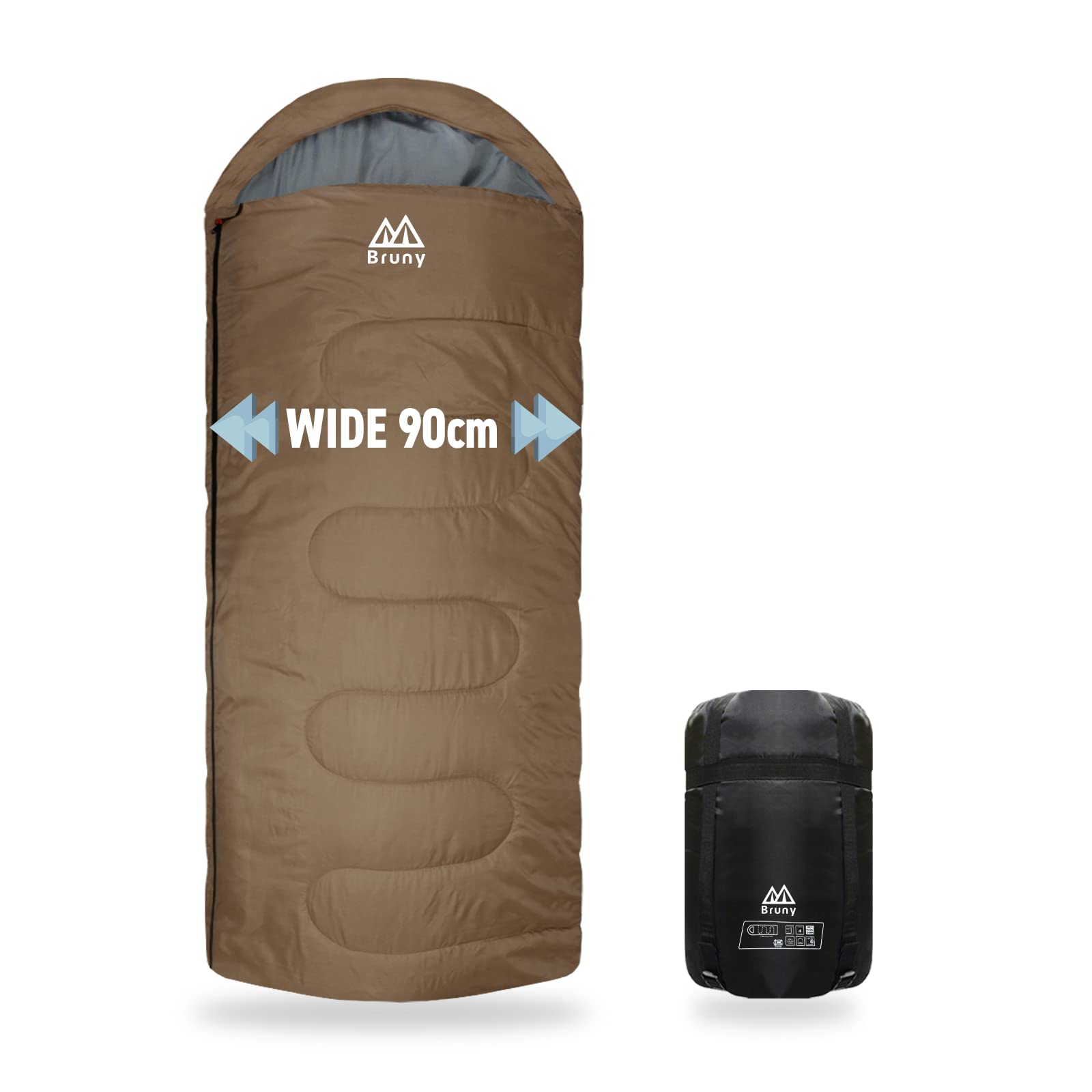 Amazon.co.jp: [ブルーニー] 寝袋 冬用 人工 ダウン シュラフ 210T