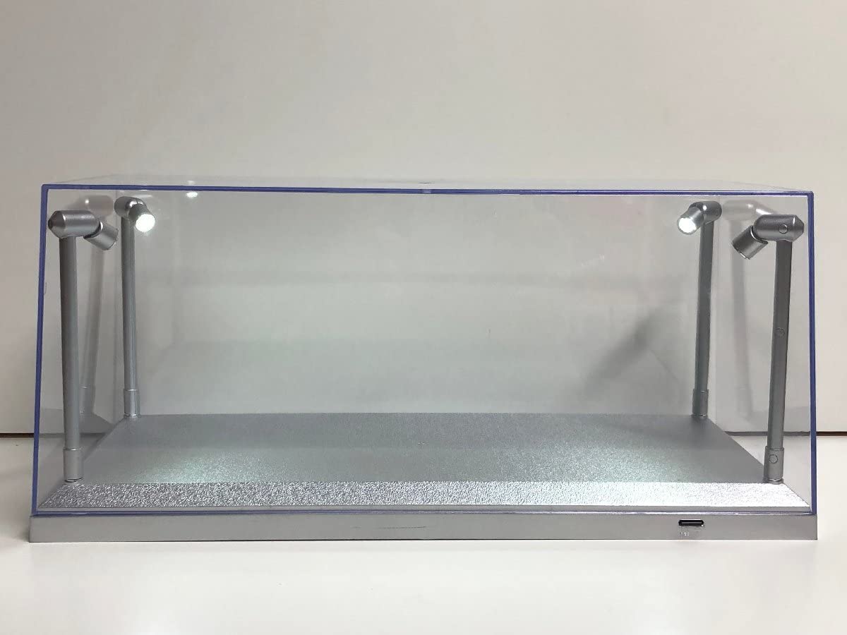 Amazon | 1/18 ミニカー ディスプレイケース LED照明付 USB・電池