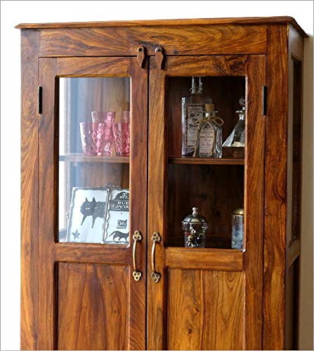 モモナチュラル 木製食器棚 ガラスドア付き タイル天板 廃盤品 モモ