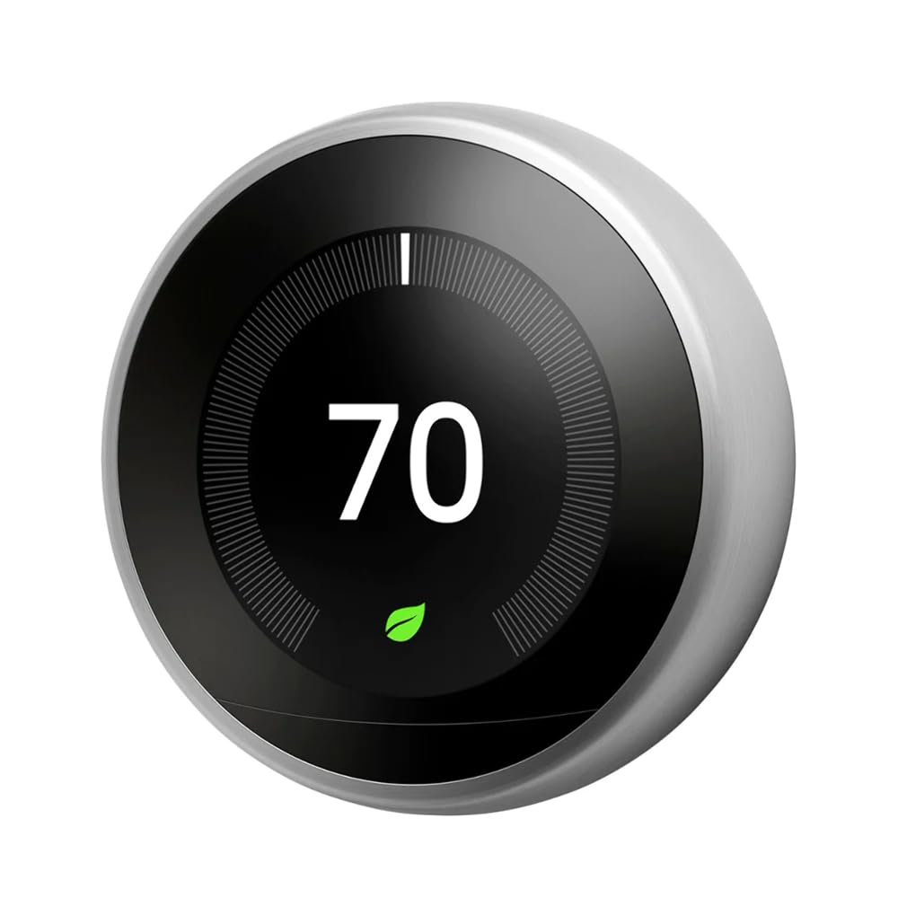 Nest (T3007ES) Learning Thermostat 3rd Gen, Stainless Steel with