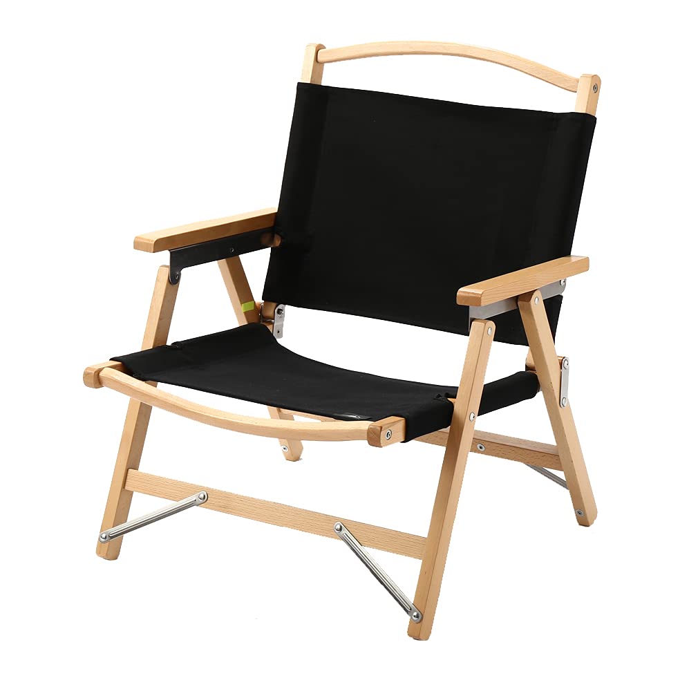 DVERGドベルグ折りたたみ式アウトドアチェア 2脚 黒 ブラック