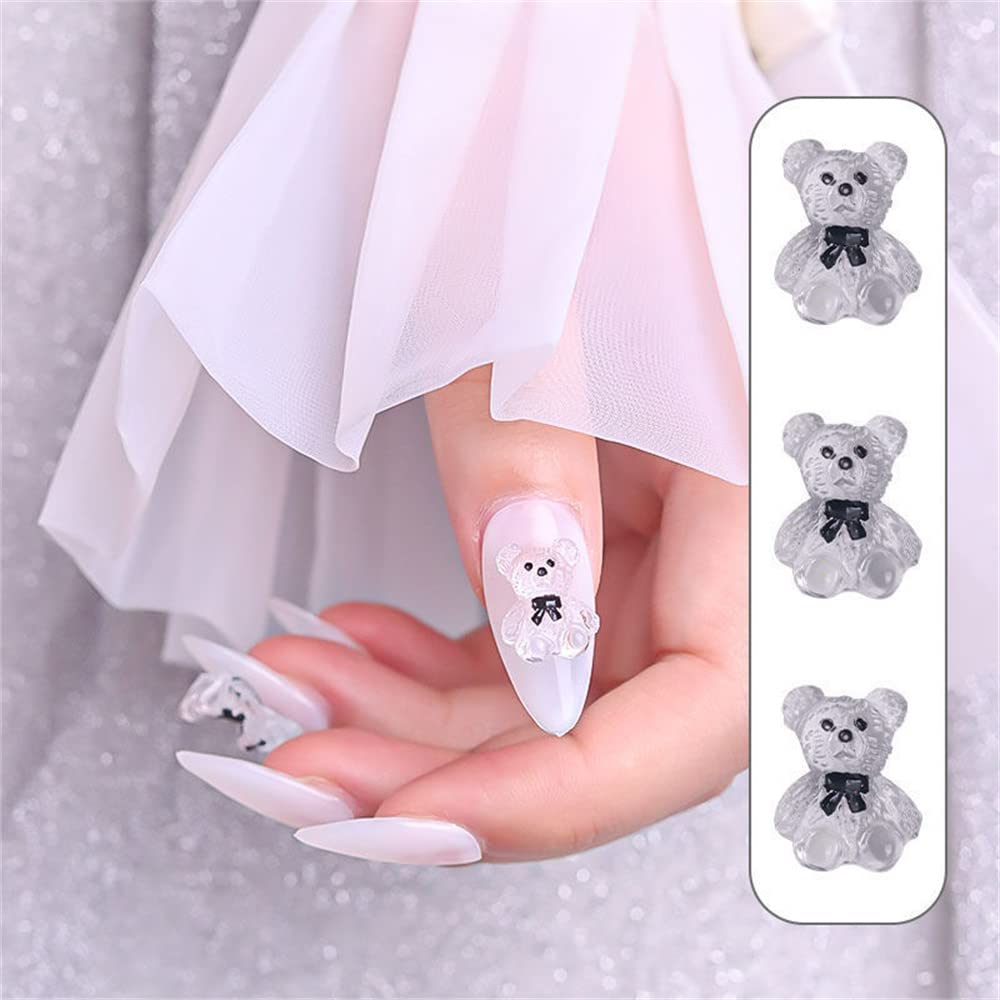 Amazon | DUOLEIMI ネイルパーツ くま 熊 ネイルデコパーツ 立体 クマ