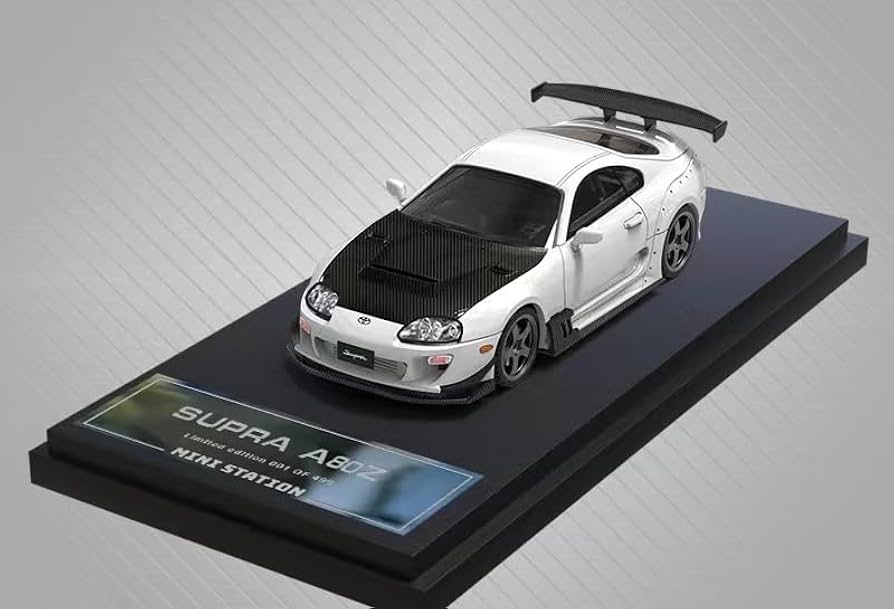 Amazon | 1/64 mini station SUPRA トヨタ スープラ A80Z 白カーボン