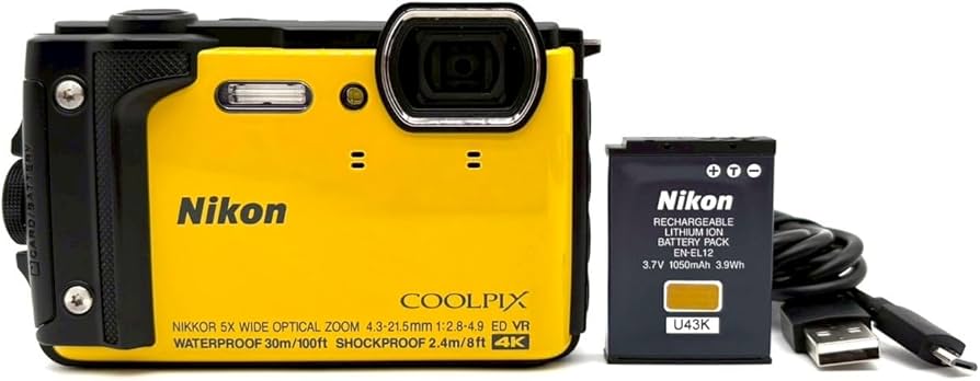Amazon.com : Nikon Digital Camera COOLPIX W300 COOLPIX Yellow