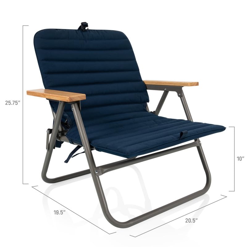 Amazon.com : Picnic TIME Descanso Padded Beach Chair, Low Camping