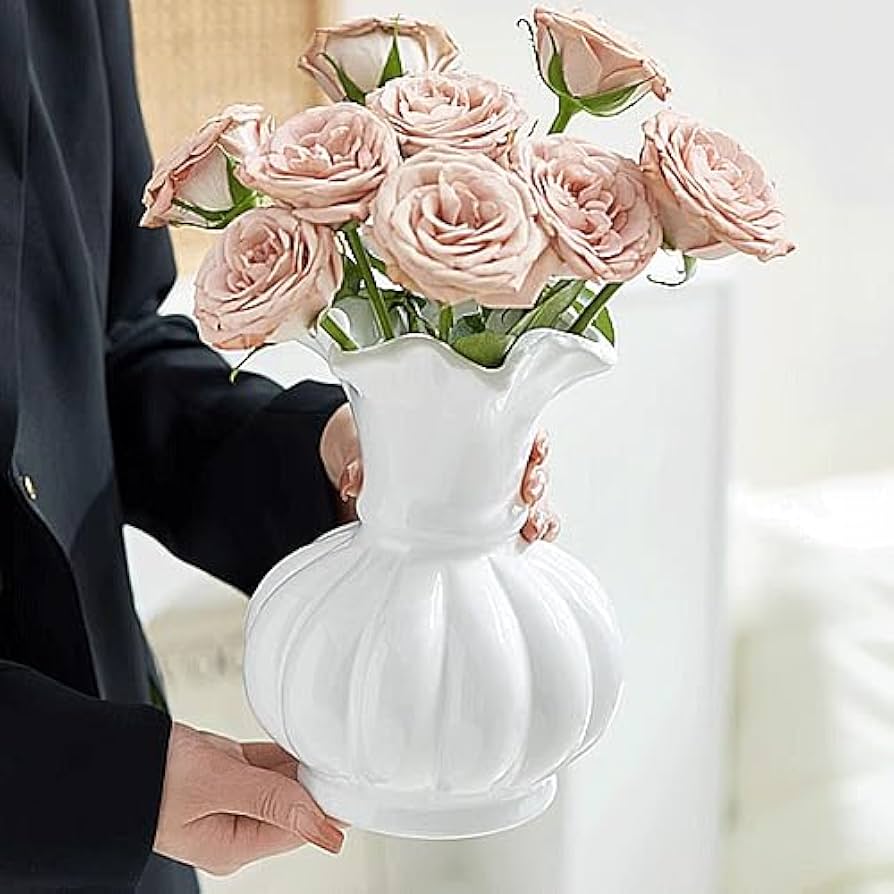 ロココ調ファン必見！ロココ調 ヴィンテージ希少品 薔薇柄花瓶