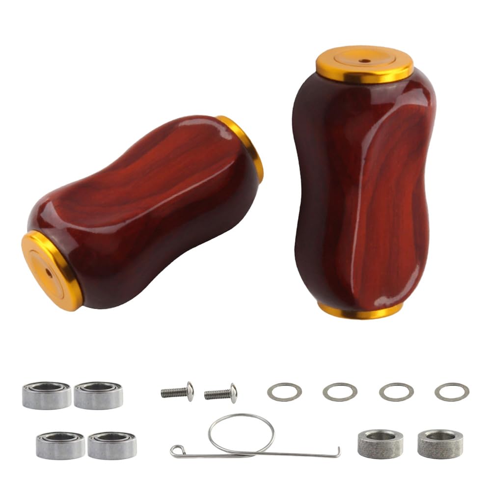 Amazon.co.jp: VISPREA 木製ノブ パワー リール ハンドル ノブ シマノ