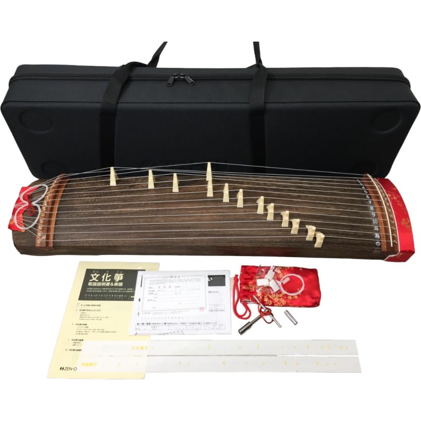 文化箏 琴 13弦 専用ケース、スタンド付き 文化箏 琴 13弦 専用ケース