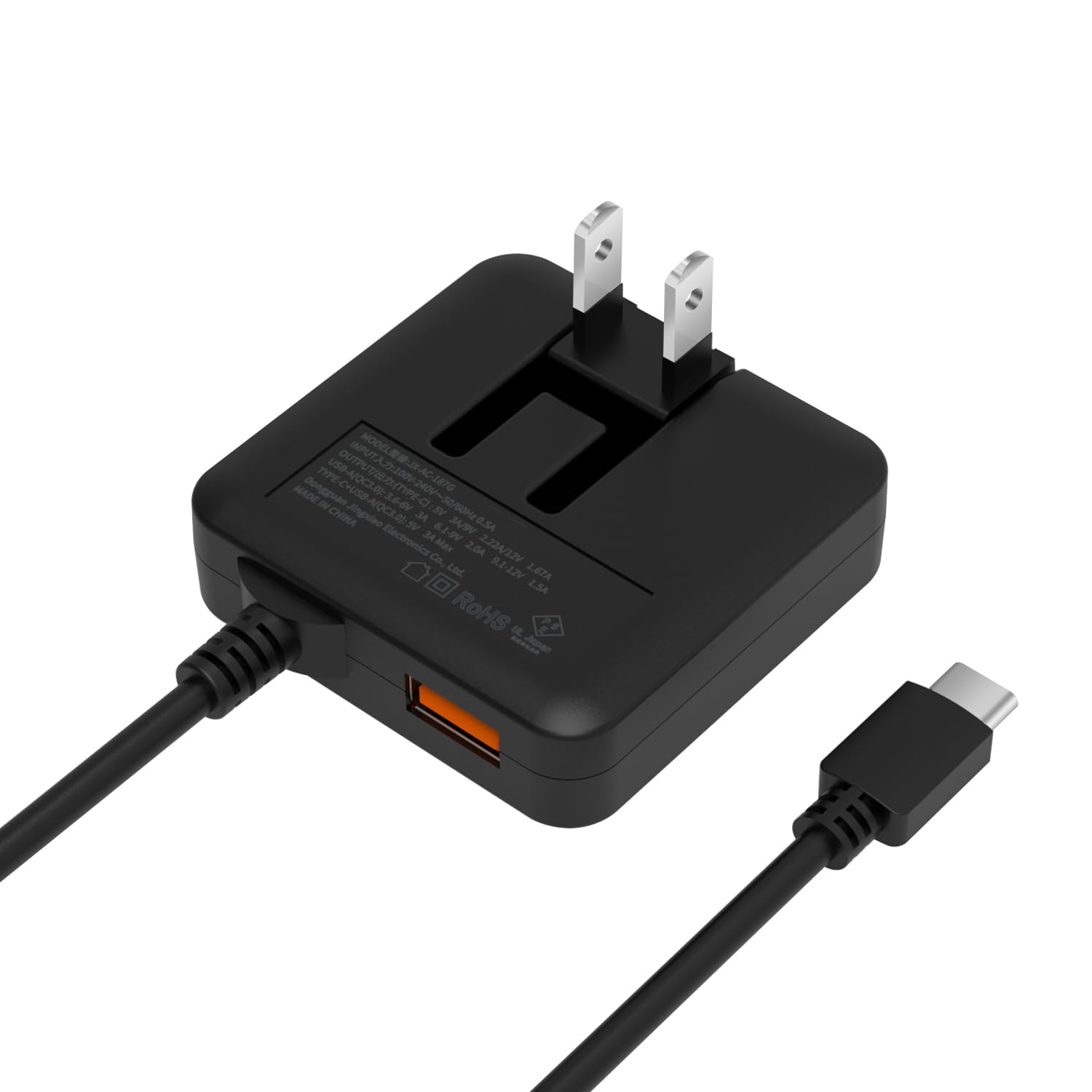 Amazon | Type-C 急速充電器 PD20W&QC3.0 ケーブル一体型 USB充電器