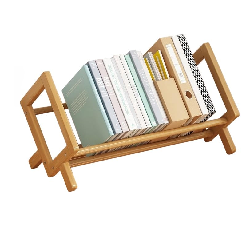 Amazon.co.jp: デスク上置き棚 小さい本棚 天然竹製 おしゃれ 大容量