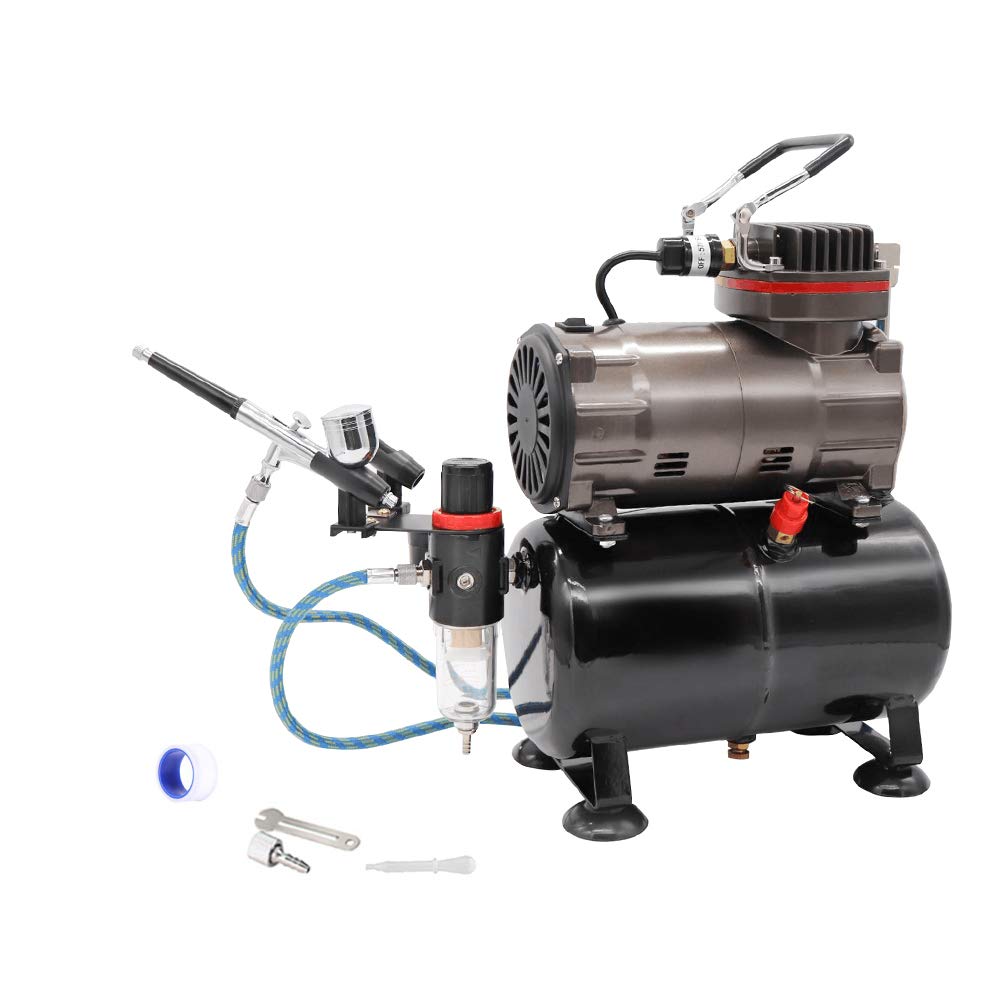 Amazon | エアーブラシスターティングキット オイルレス3Lタンク付き