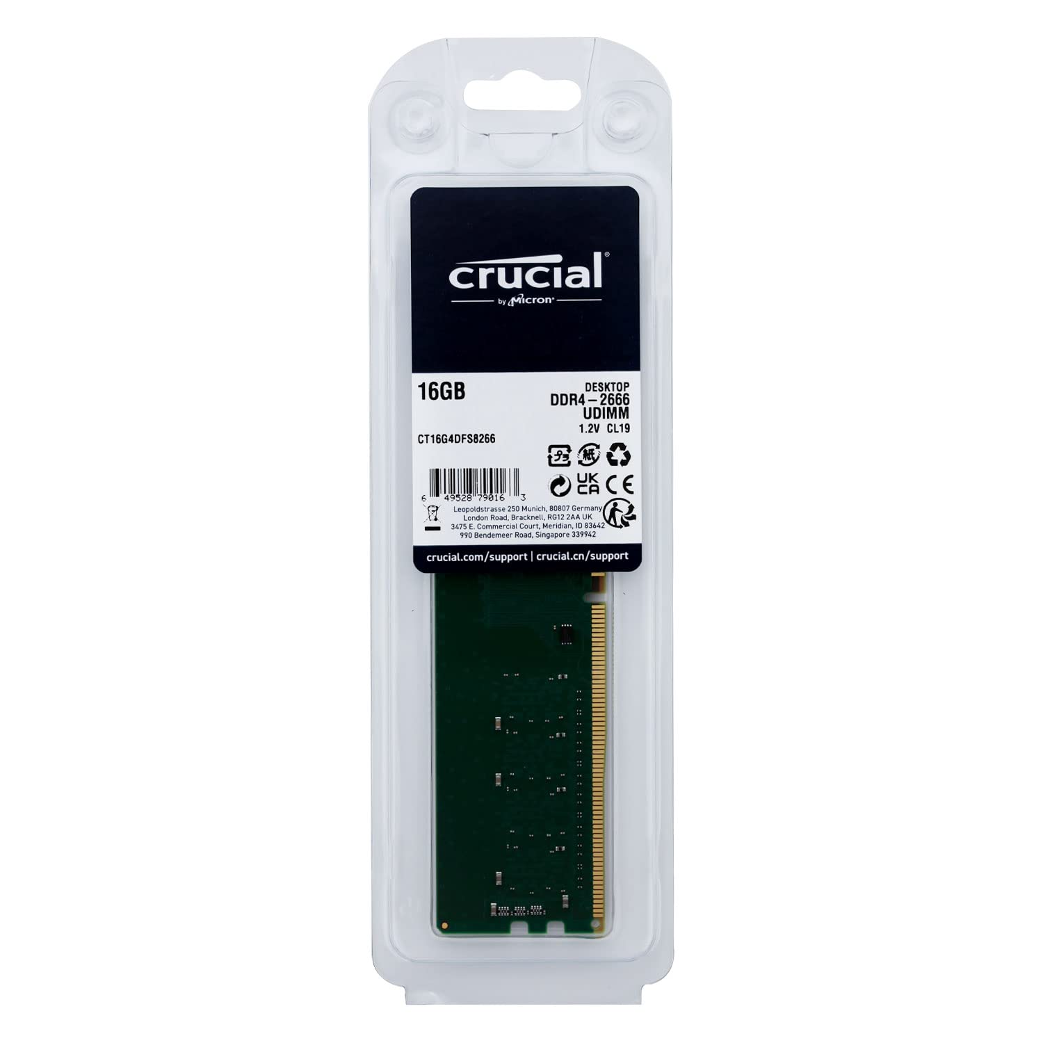 Amazon.co.jp: Crucial デスクトップメモリ PC4-21300(DDR4-2666) 16GB