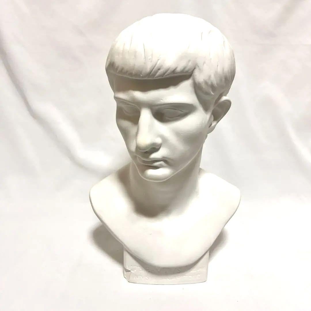 石膏像 ブルータス デッサン用 美術 首像 置物 XZ4034 石膏像