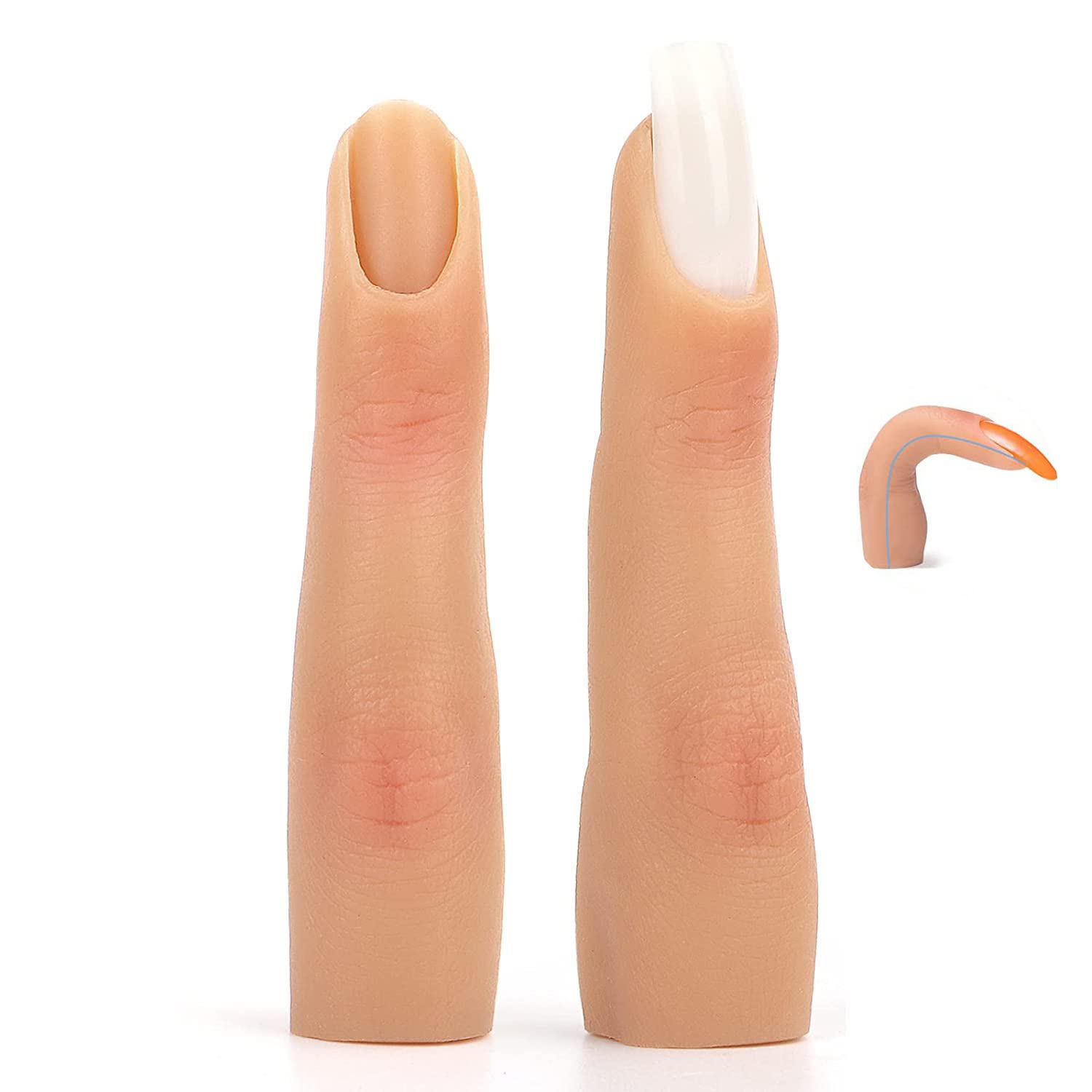 Amazon.co.jp: ネイルアート練習用ハンド、ネイル、シリコン製練習用