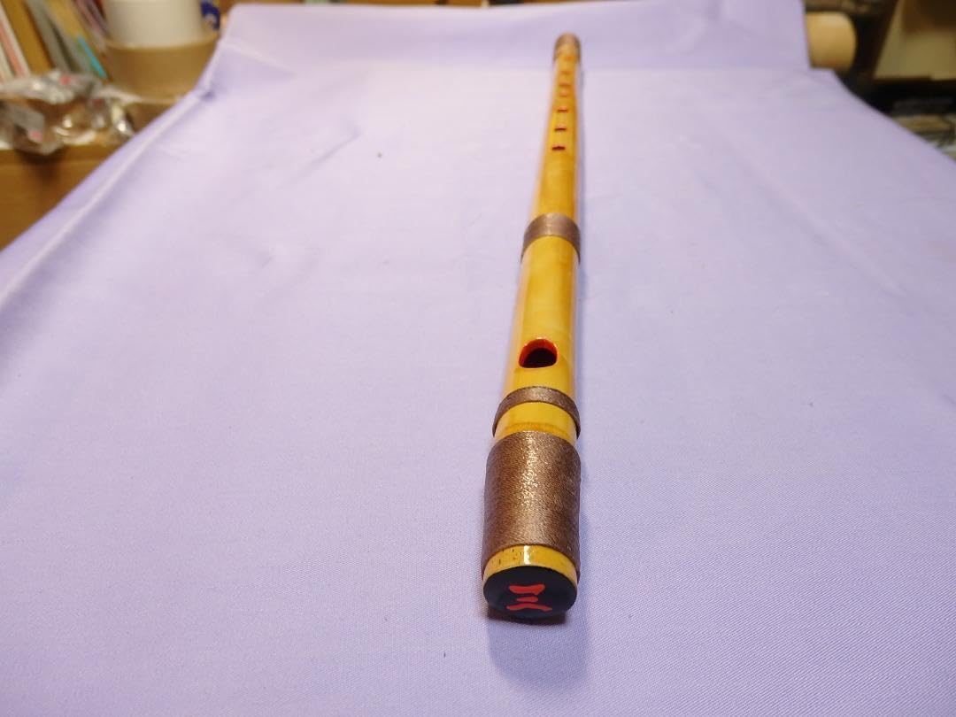 篠笛 一本調子 F管 唄物 ドレミ調 天地糸巻 CMR1-25 黒塗 西洋音階