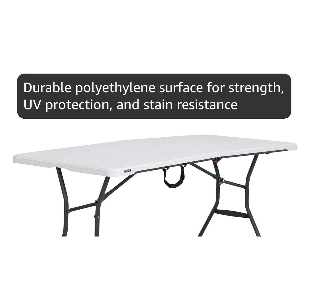 Amazon.com: Lifetime 6-Foot Fold in Half Table, Light Commercial