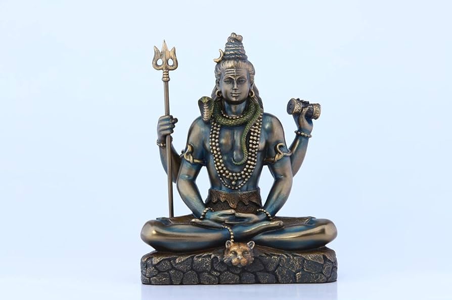 Amazon.co.jp: シヴァジ芸術シヴァ像、15.24cmボンデッドブロンズ瞑想