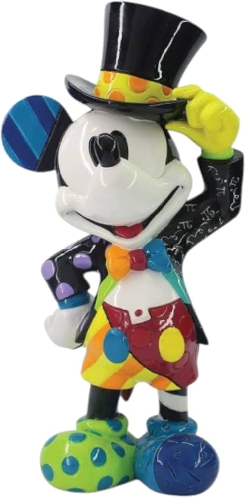 Amazon.com: Enesco Disney by Britto Top Hat Mickey Mouse Figurine