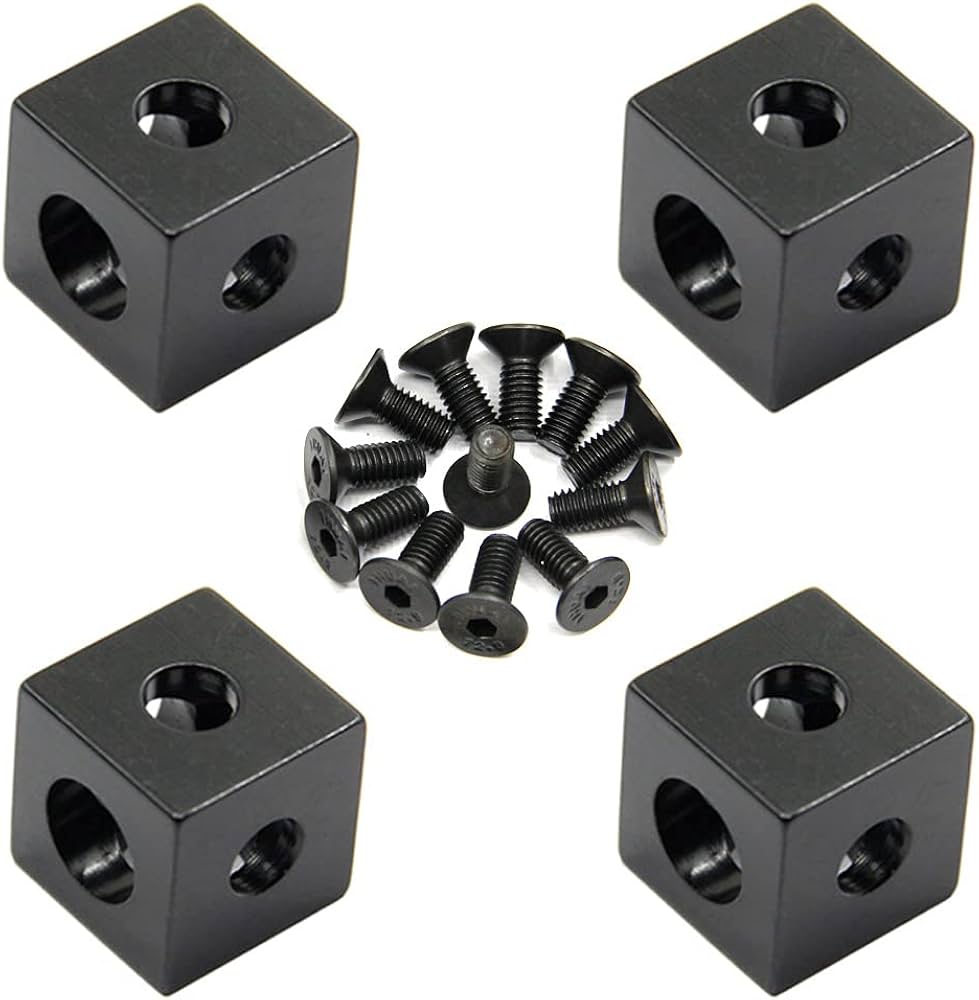 Amazon.com: Zeberoxyz 4pcs Corner Bracket Cube Black with Screws
