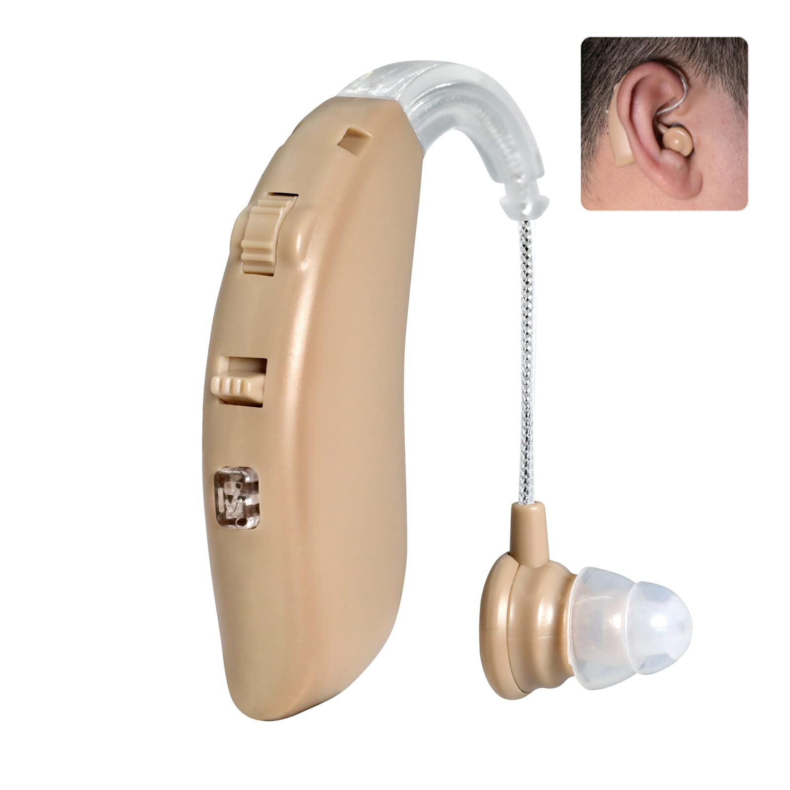 Amazon.co.jp: 集音器 しゅうおんき 左右両用 耳穴式 5段階音量調節