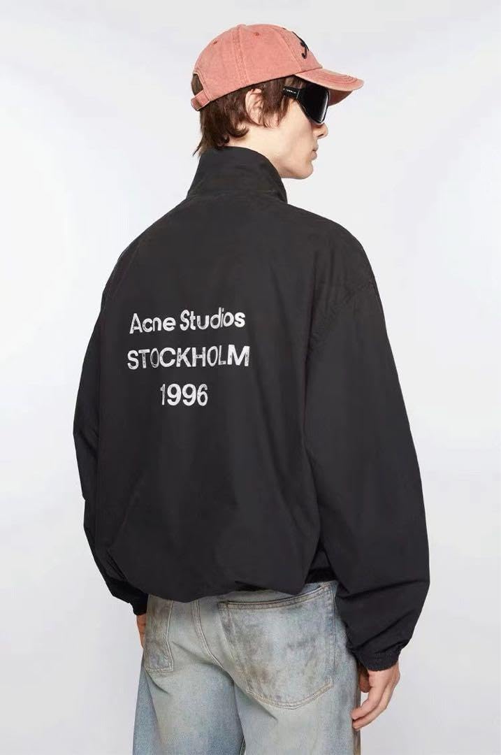 Amazon.co.jp: Acne Studios 黒 ナイロンジャケット STOCKHOLM 1996