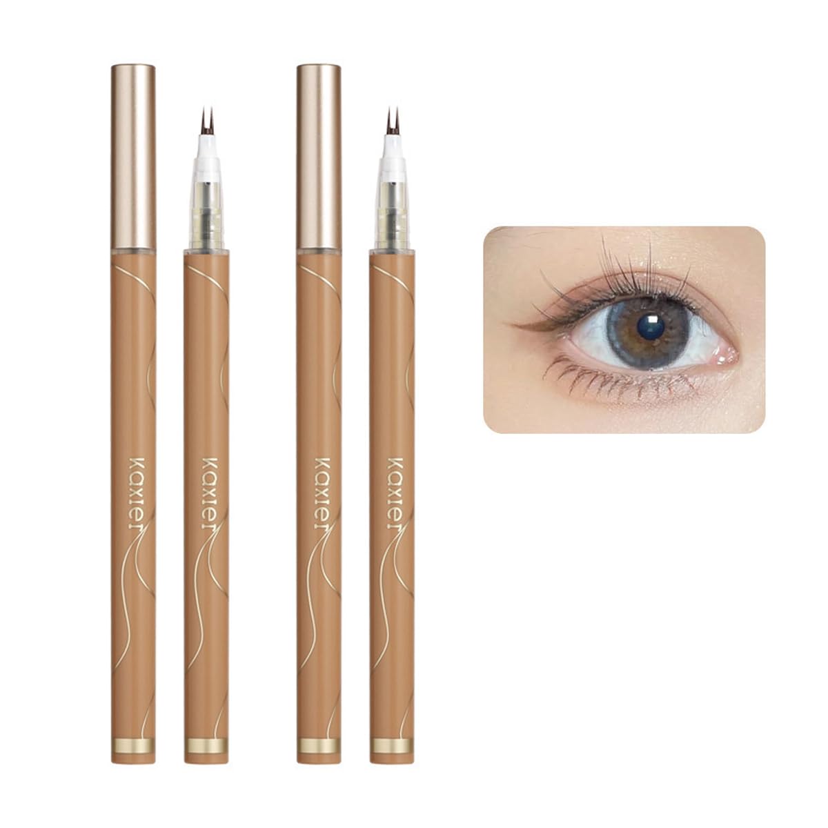 Amazon.co.jp: メイクアップペン 2本 アイライナー 二本爪 ダブル