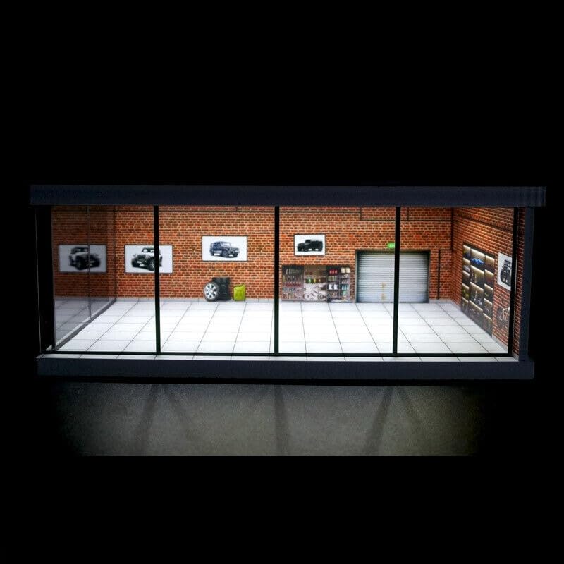 Amazon.co.jp: 1/64 ジオラマ カーガレージ LED照明 シティ
