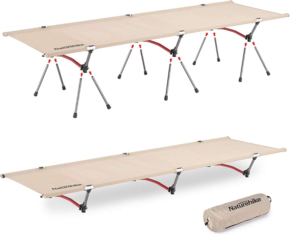 Amazon | Naturehike コット 折りたたみ式 2WAY ハイ/ロー切替可能 高