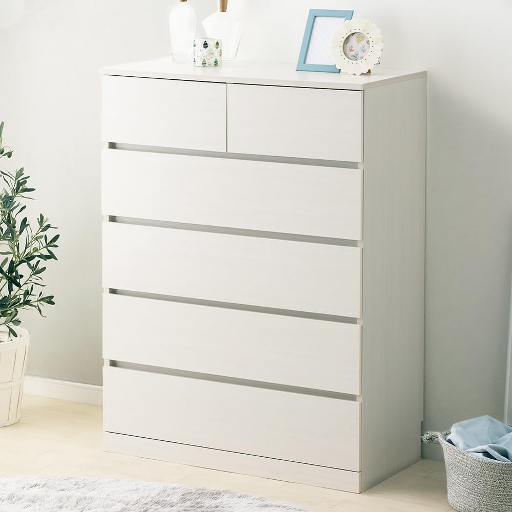 Amazon｜木製チェスト シンプル 引き出し ウッドチェスト ハイタイプ