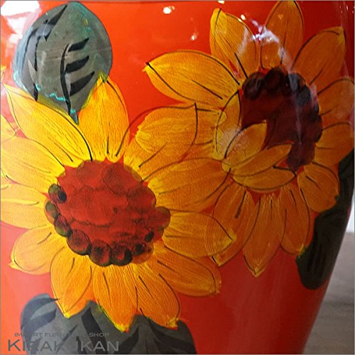 Amazon｜イタリア製 ひまわりの傘立て 輸入 雑貨 レッド｜傘立て